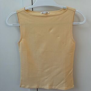 Reformation Dusk Knit Top in Parmesan